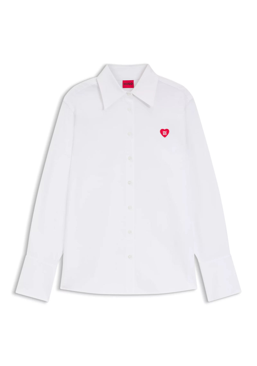 Relaxed-fit blouse in Oxford cotton with heart logo