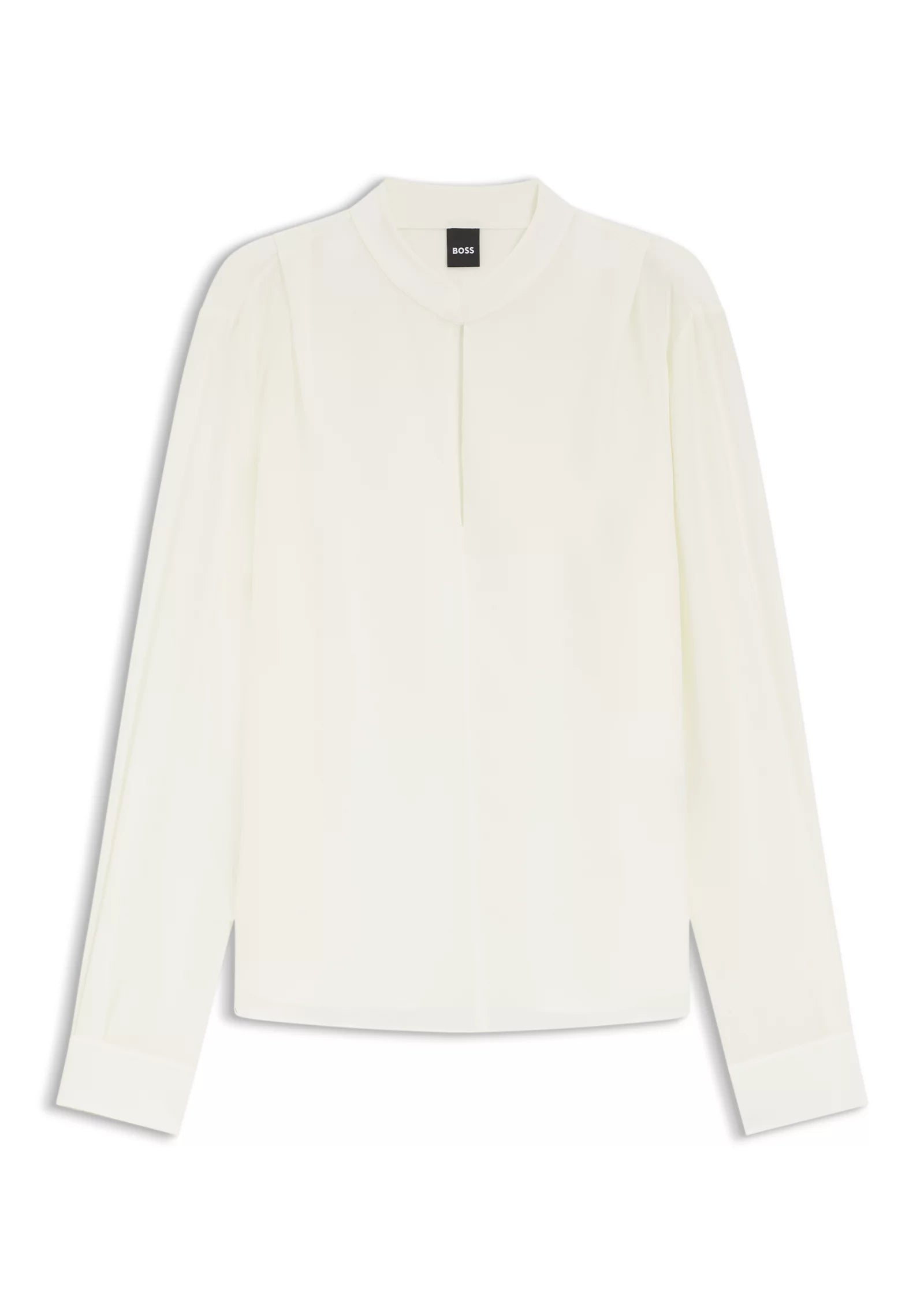 Relaxed-fit blouse in sandwashed silk