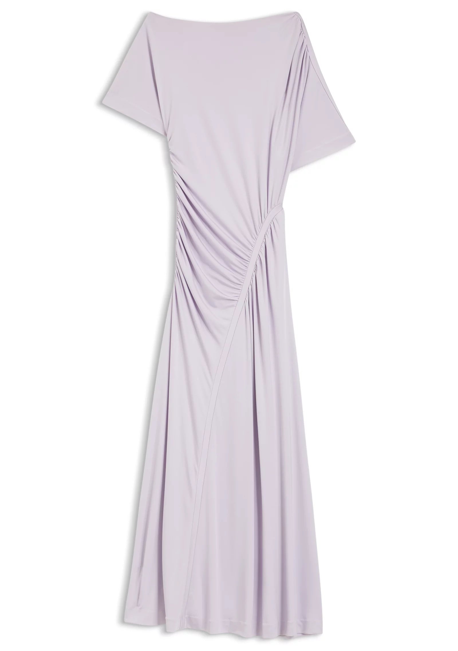 Slim-fit dress with gathered details