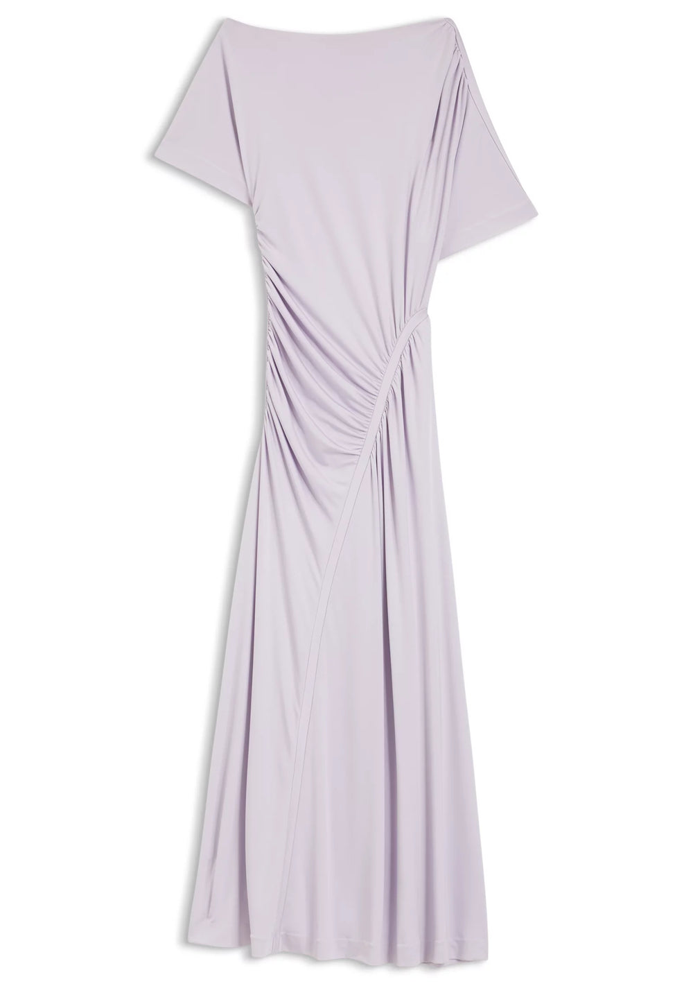 Slim-fit dress with gathered details