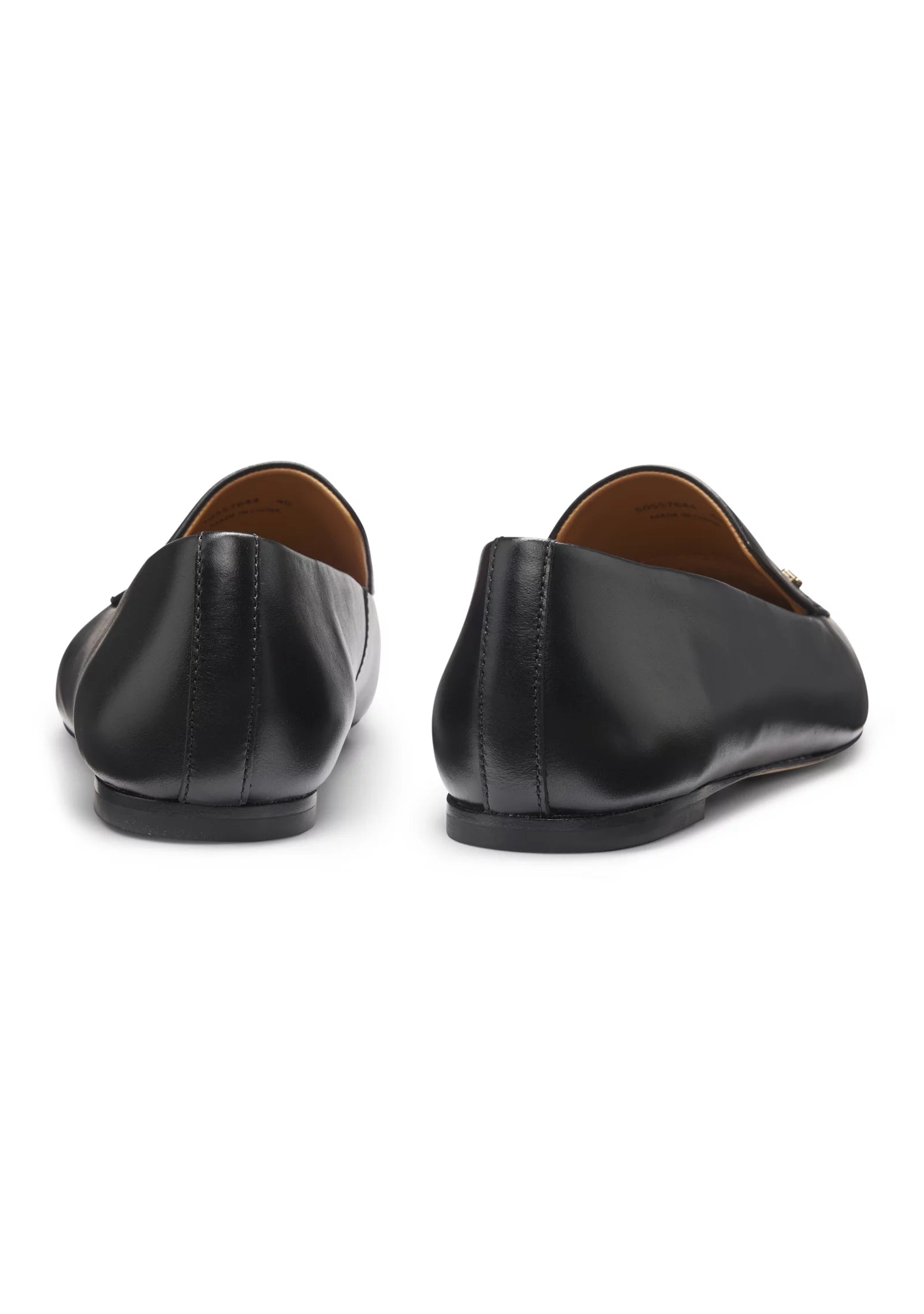 Leather loafers with Double B monogram trim