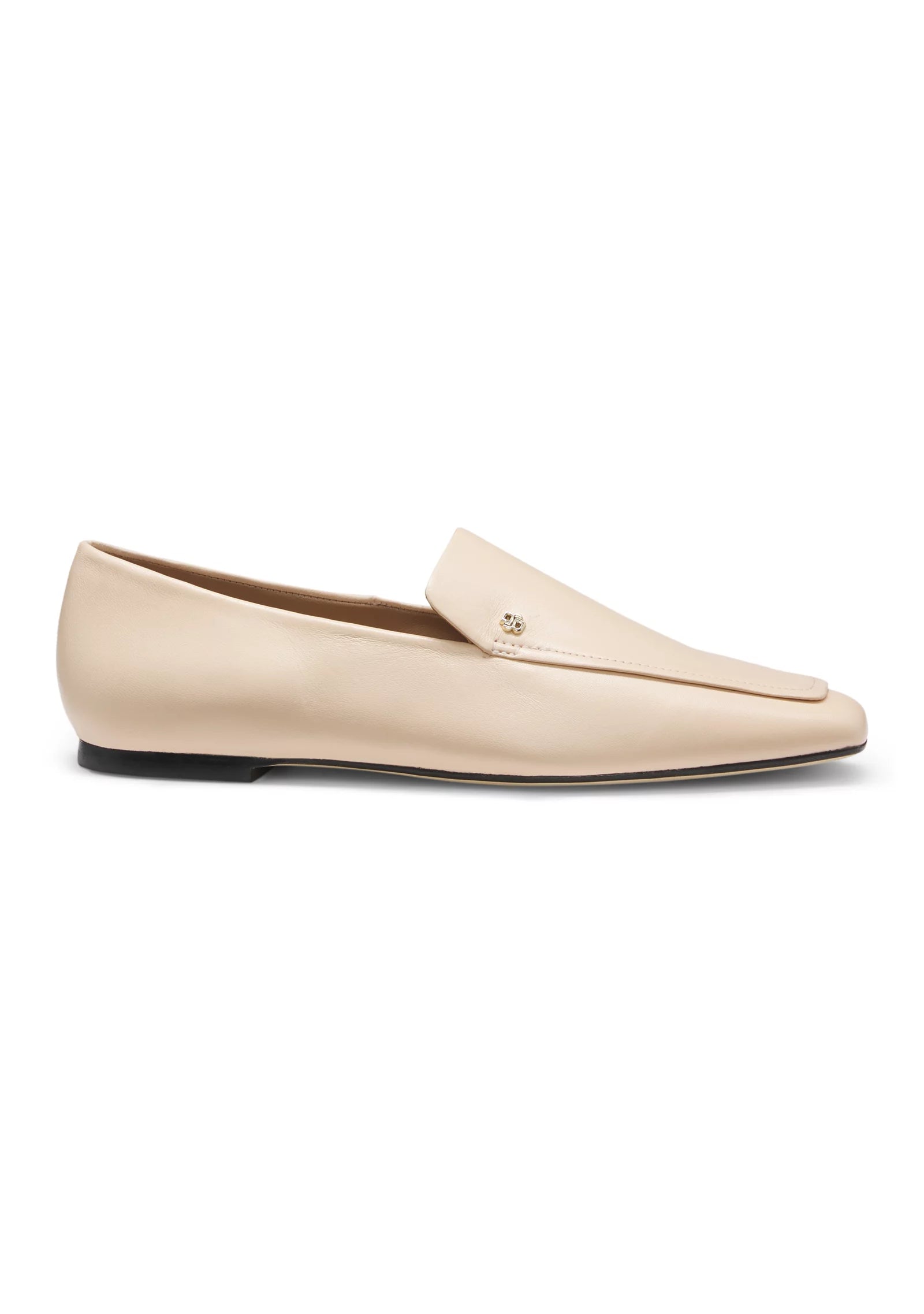 Leather loafers with Double B monogram trim