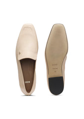 Leather loafers with Double B monogram trim