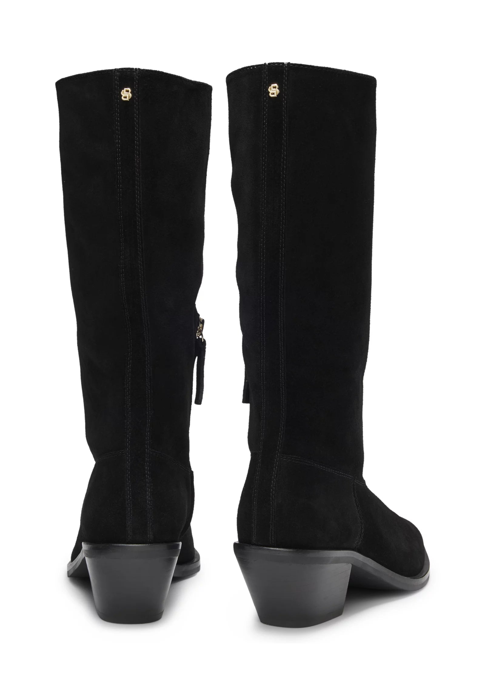 Suede boots with Cuban heel