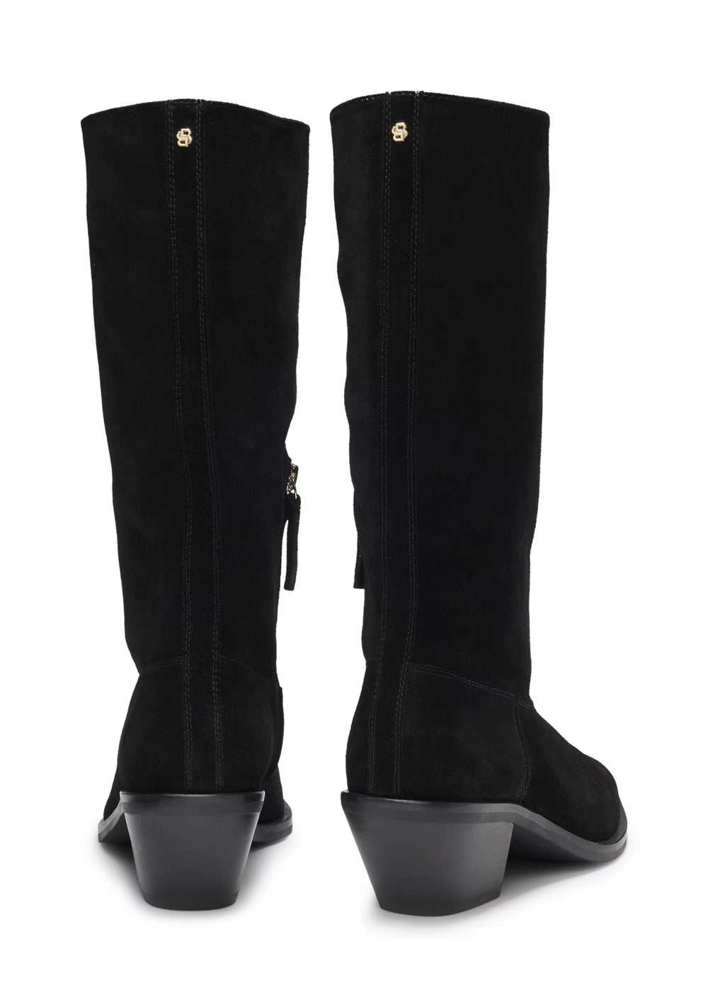 Suede boots with Cuban heel