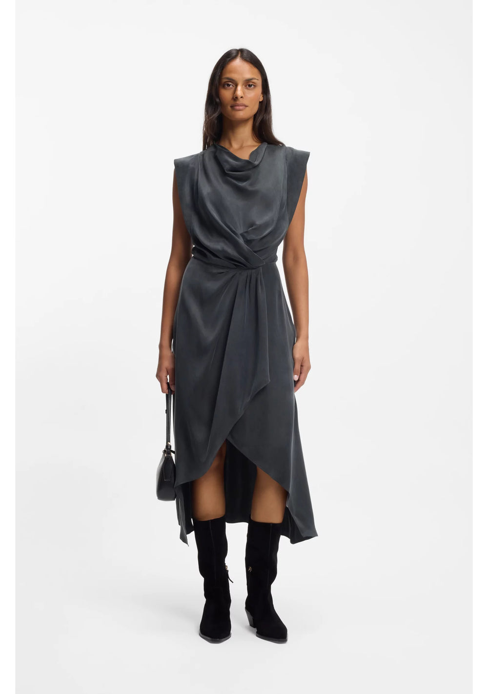 Suede boots with Cuban heel
