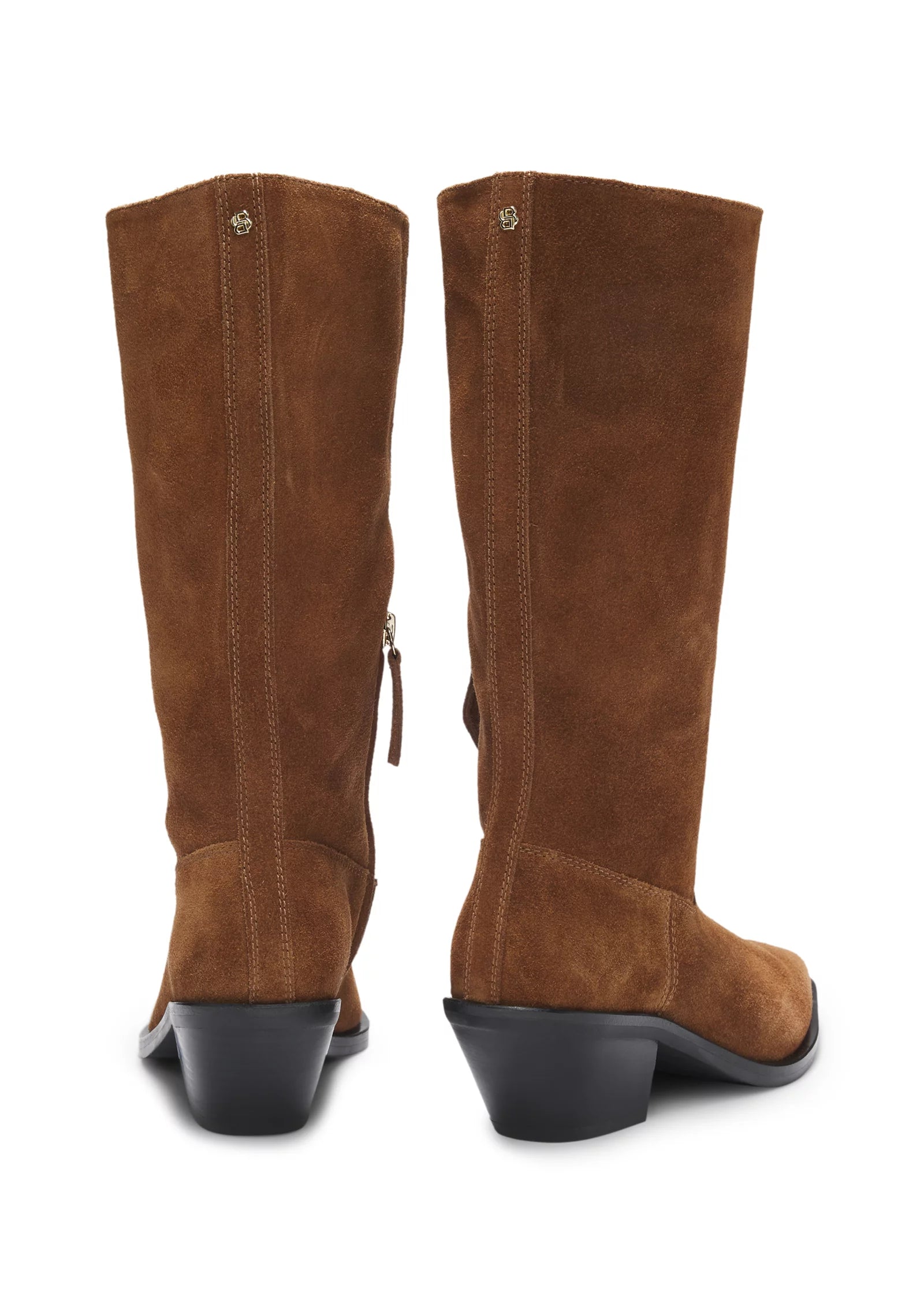 Suede boots with Cuban heel