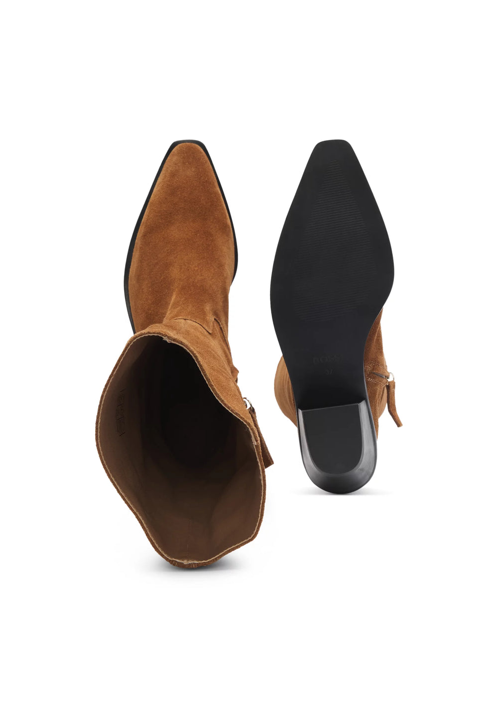 Suede boots with Cuban heel