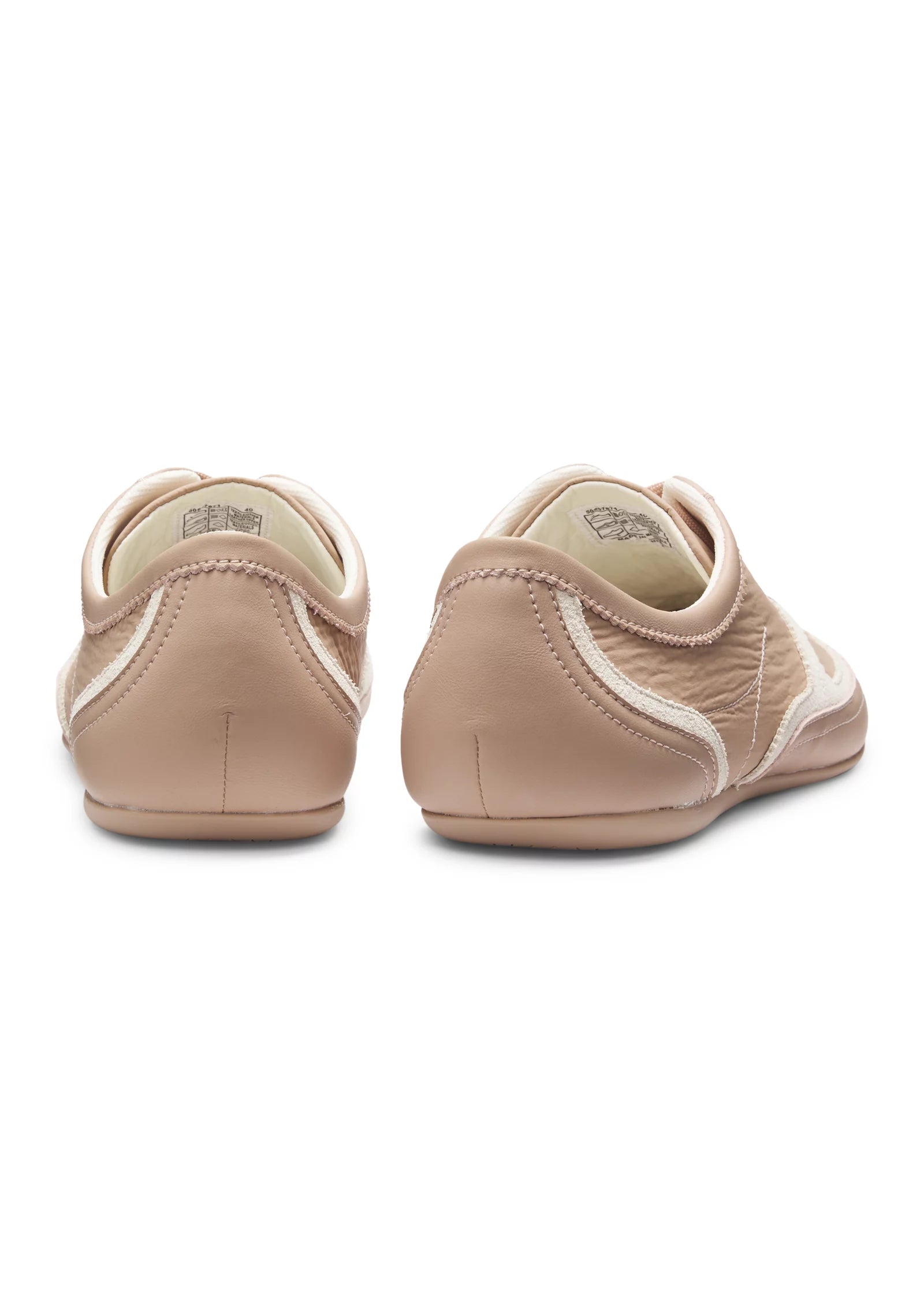 Low-top trainers with leather and suede