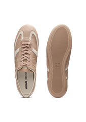 Low-top trainers with leather and suede