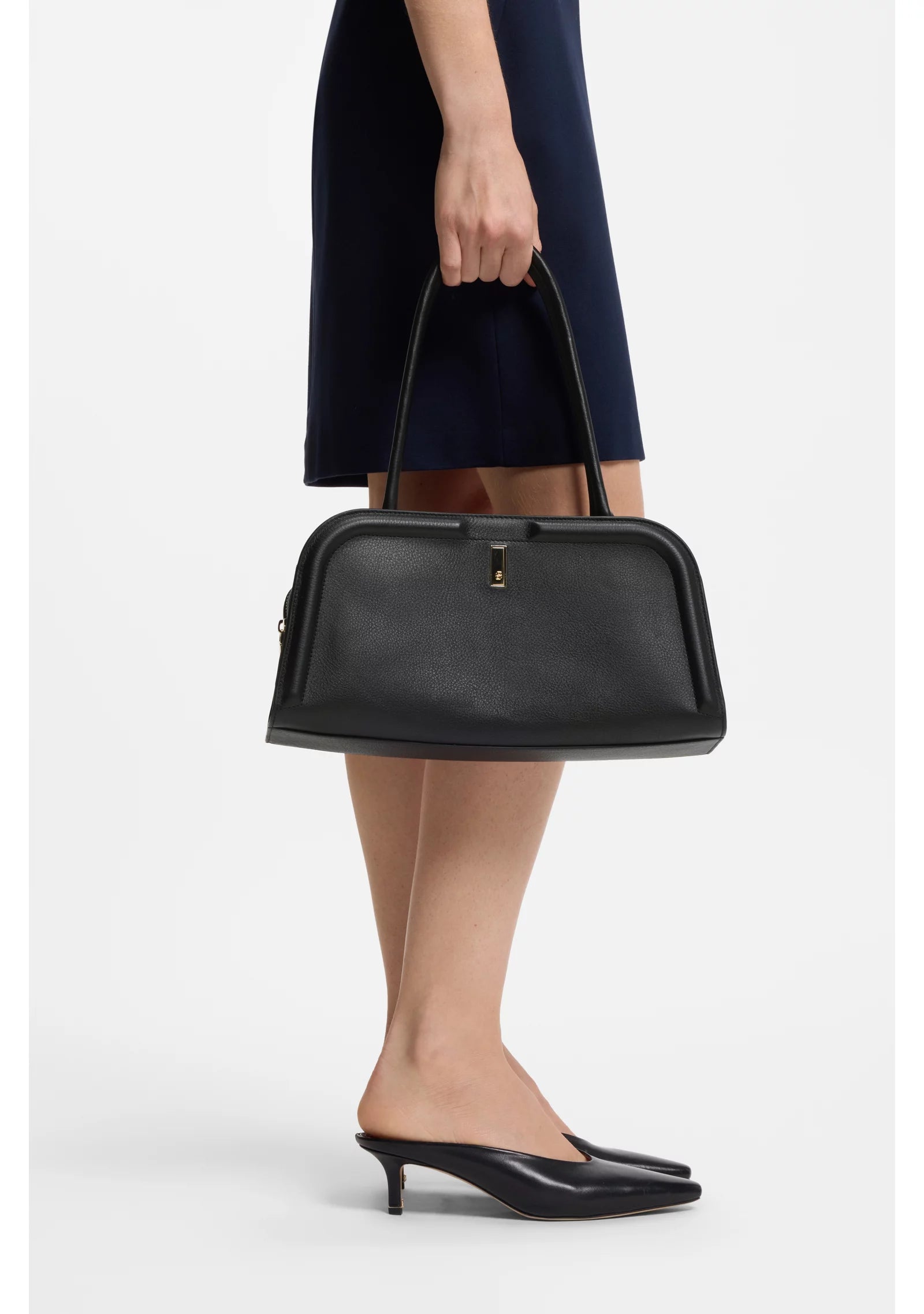 Ariell bowling bag in leather with Double B monogram
