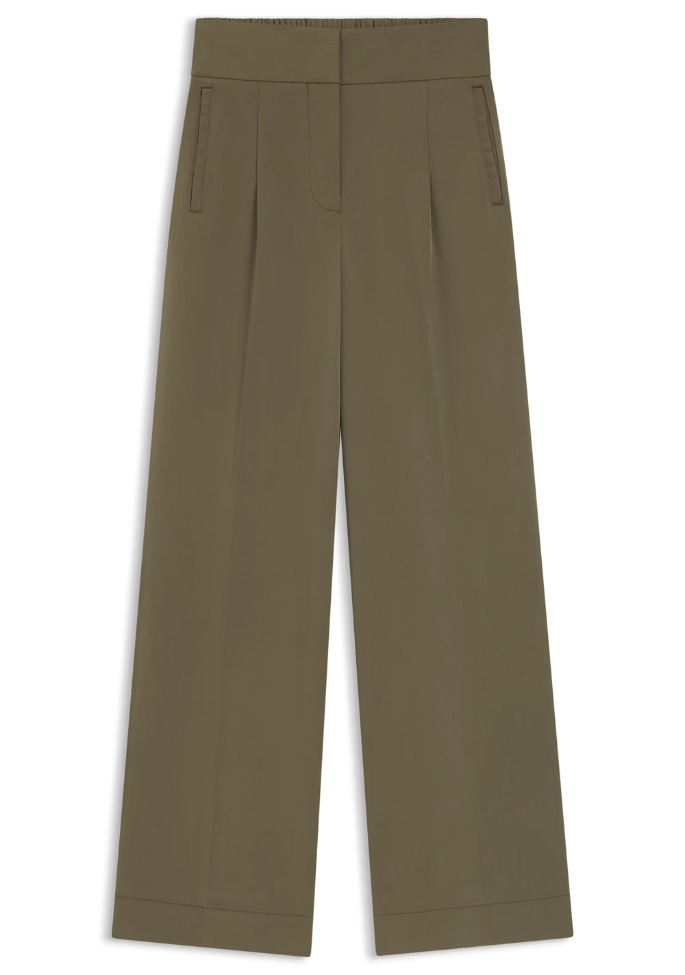 Straight-fit trousers with pleat front