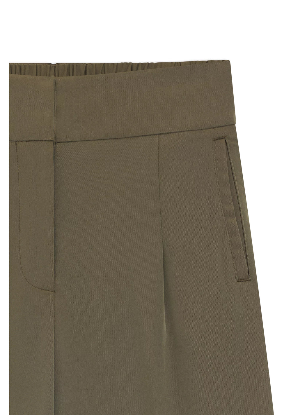 Straight-fit trousers with pleat front