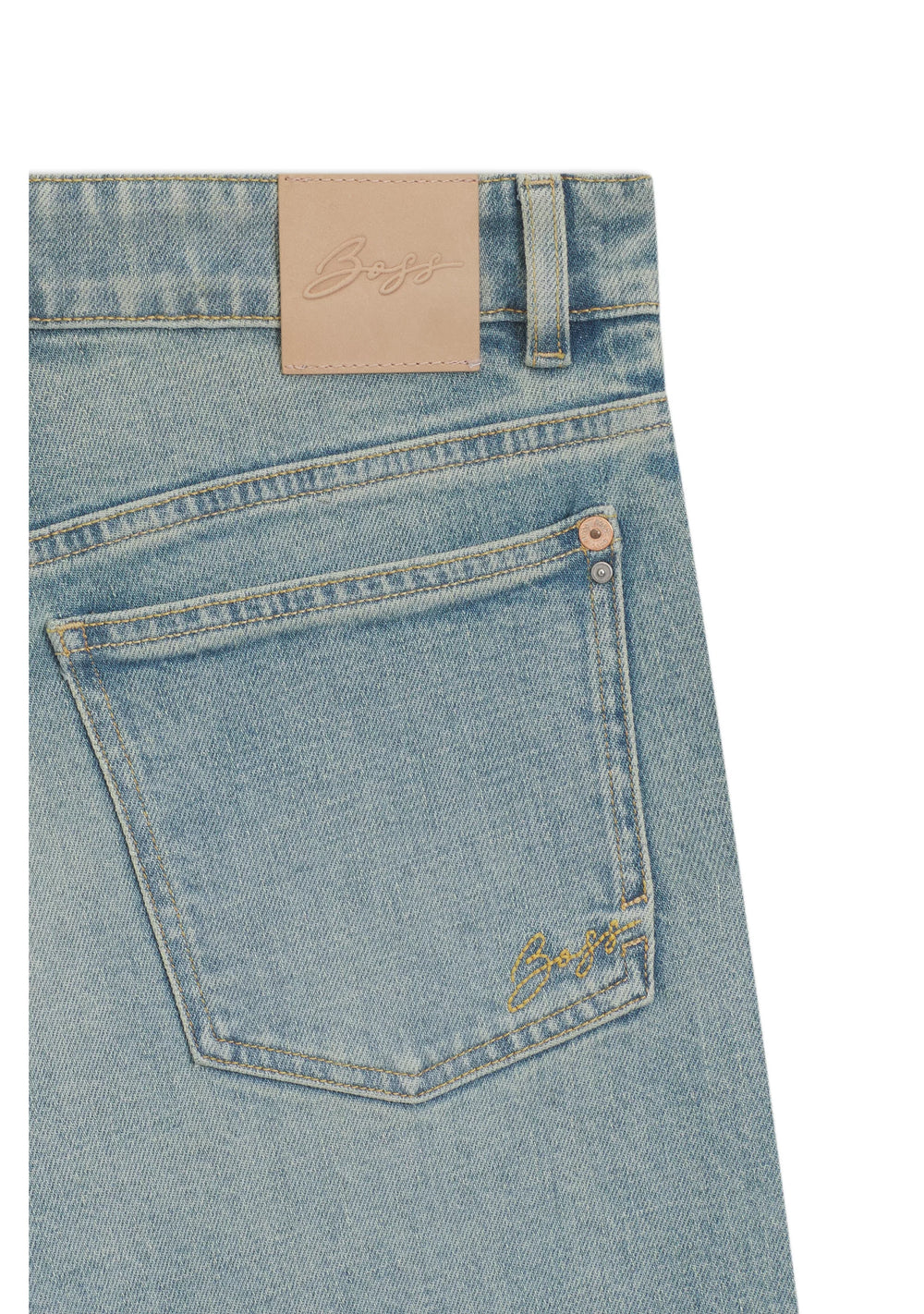 Flared-leg jeans in light-blue denim