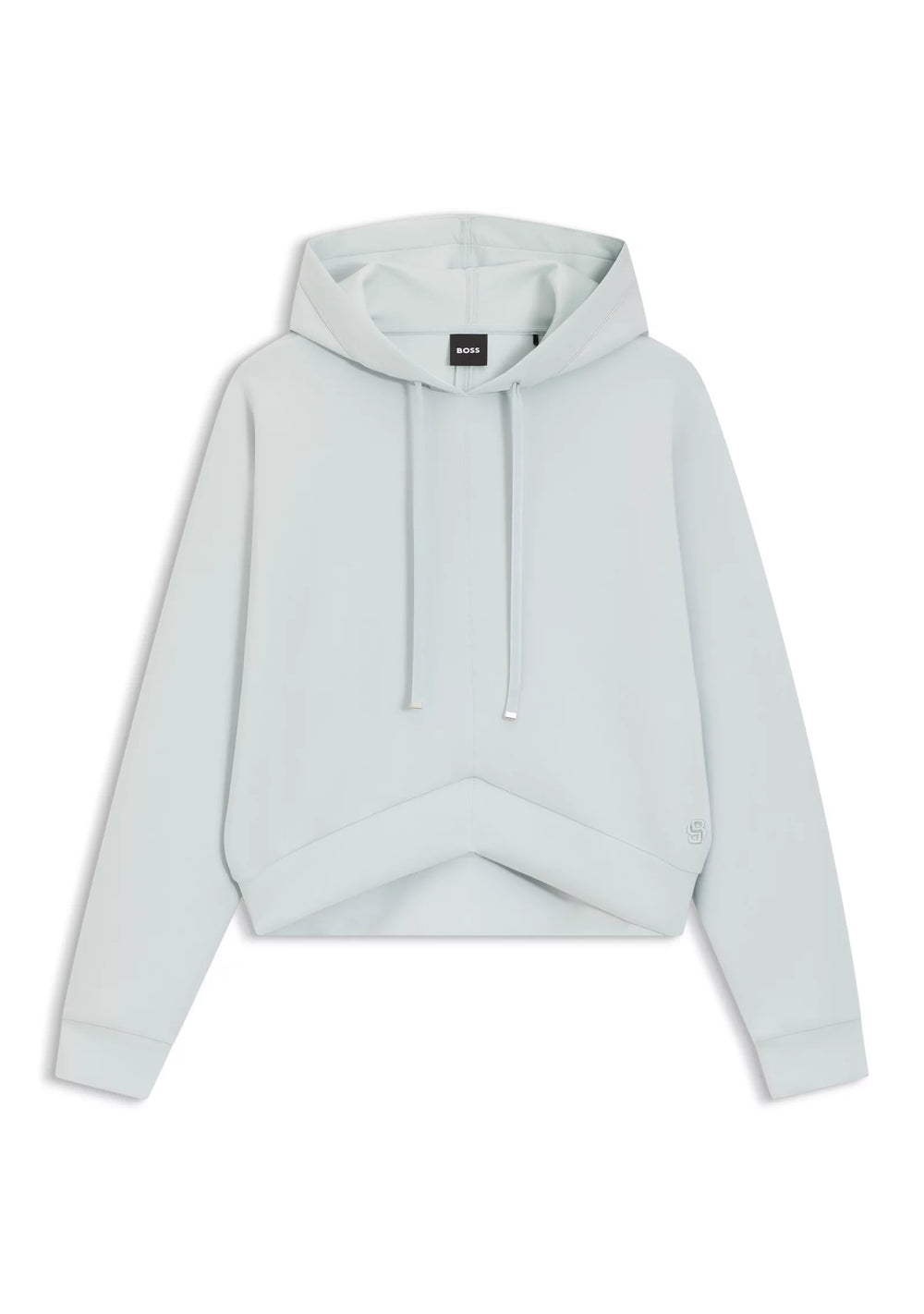 Curved-hem hoodie with Double B monogram