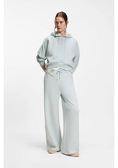 Curved-hem hoodie with Double B monogram
