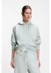 Curved-hem hoodie with Double B monogram