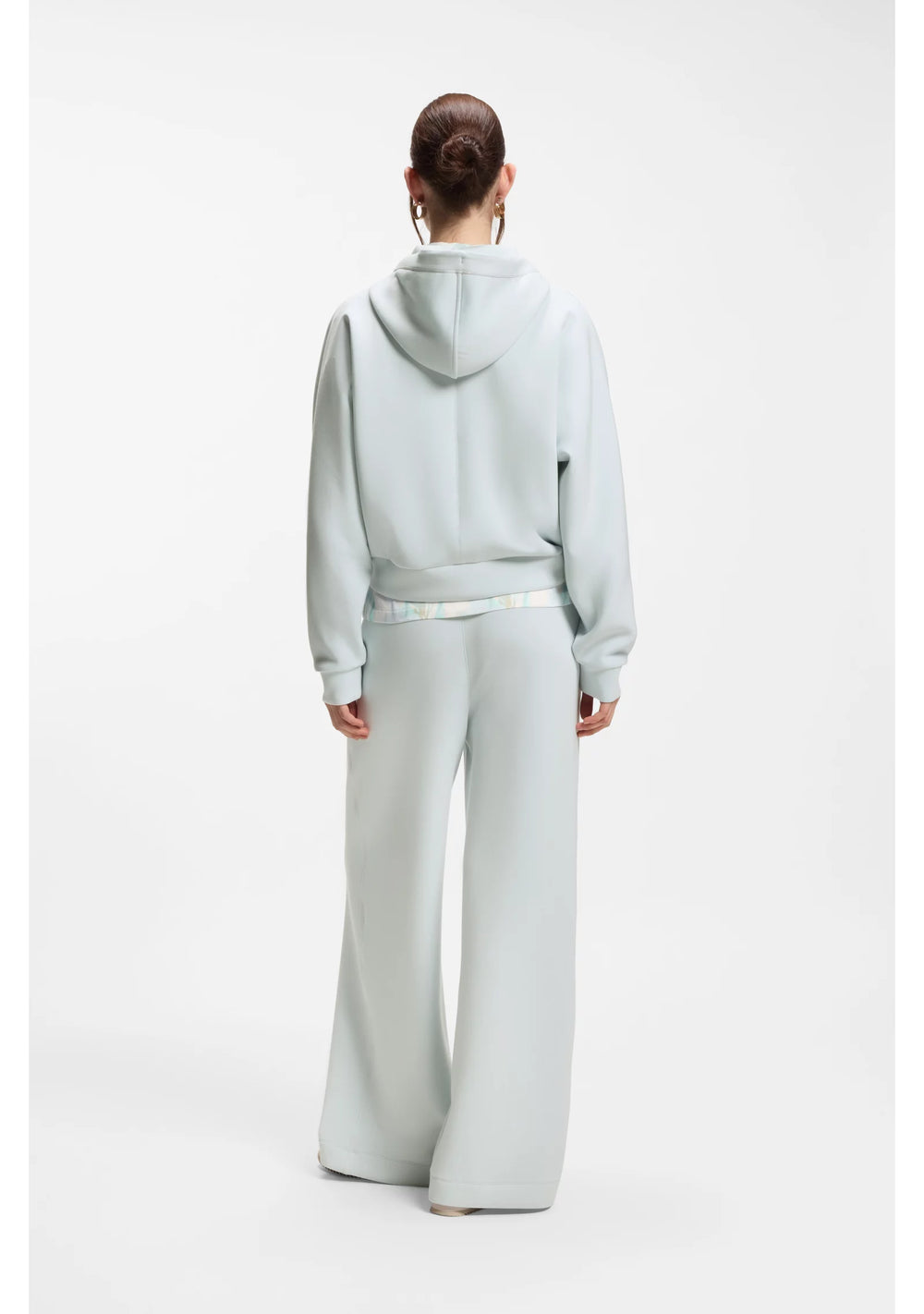 Curved-hem hoodie with Double B monogram