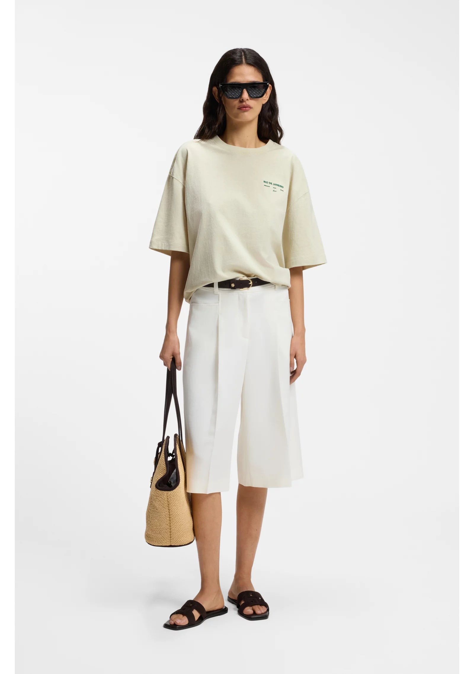 Cotton-jersey T-shirt with printed artwork