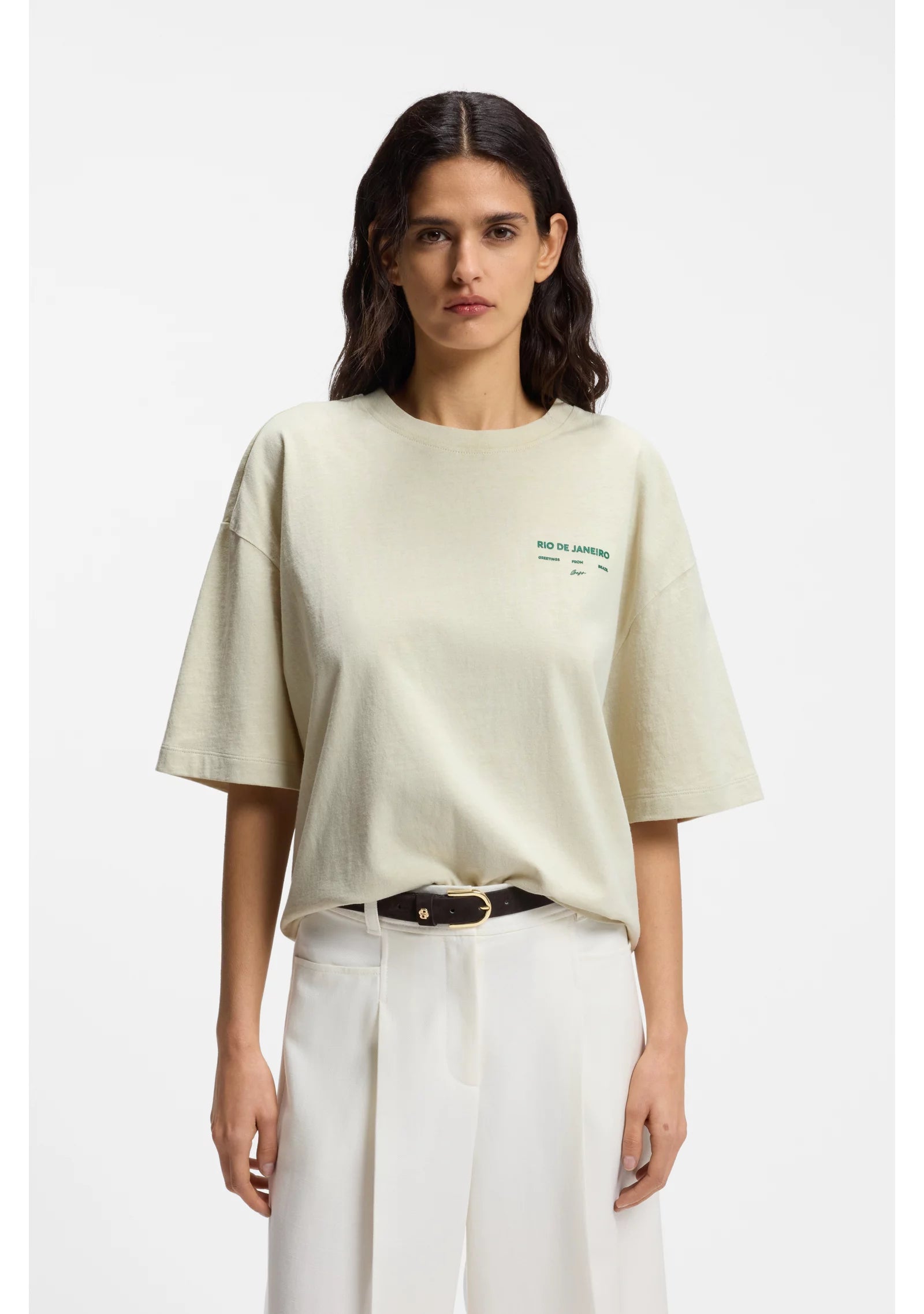 Cotton-jersey T-shirt with printed artwork