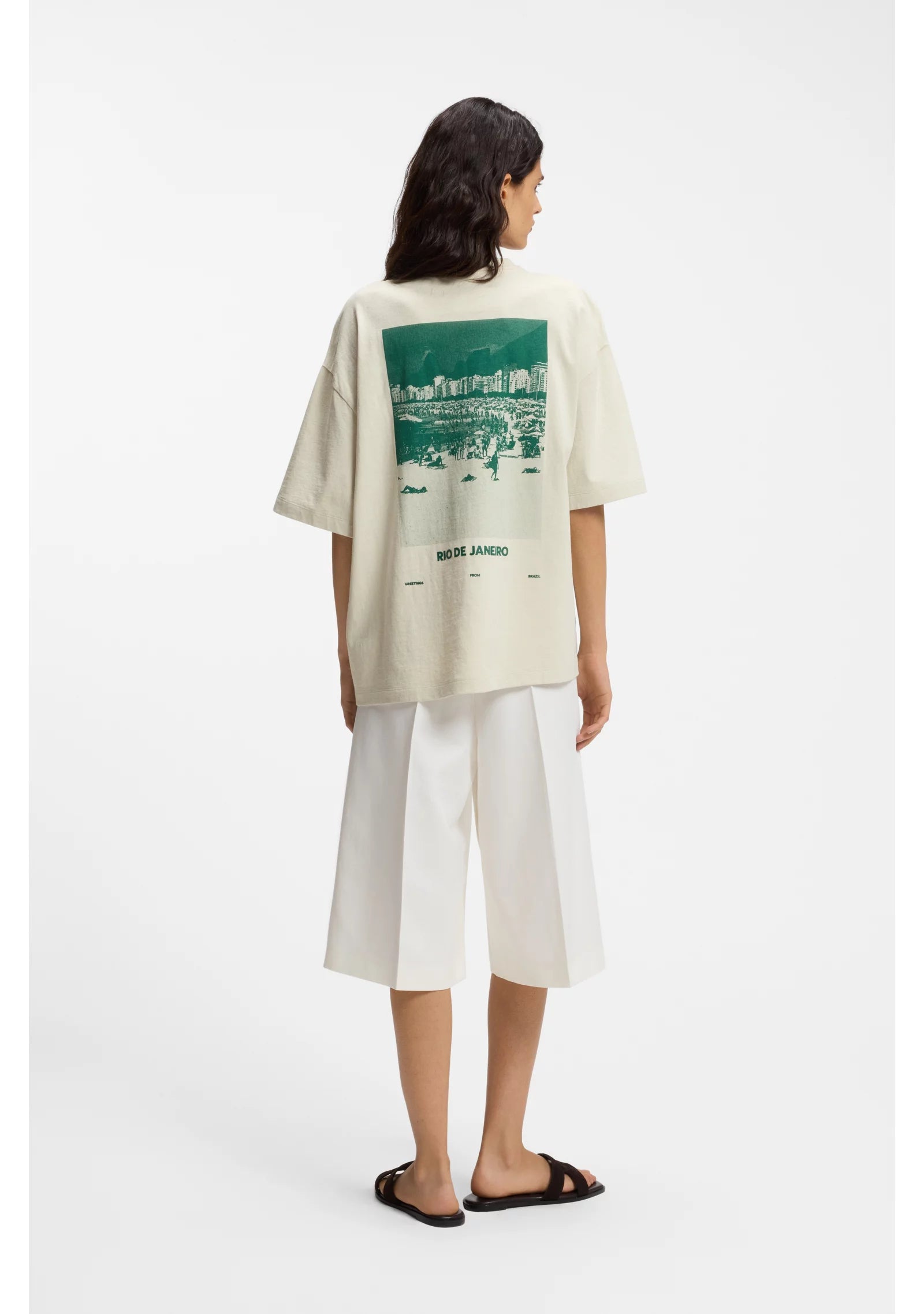 Cotton-jersey T-shirt with printed artwork