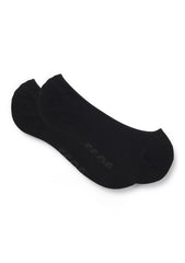 Two-pack of invisible socks in cotton-blend piqué