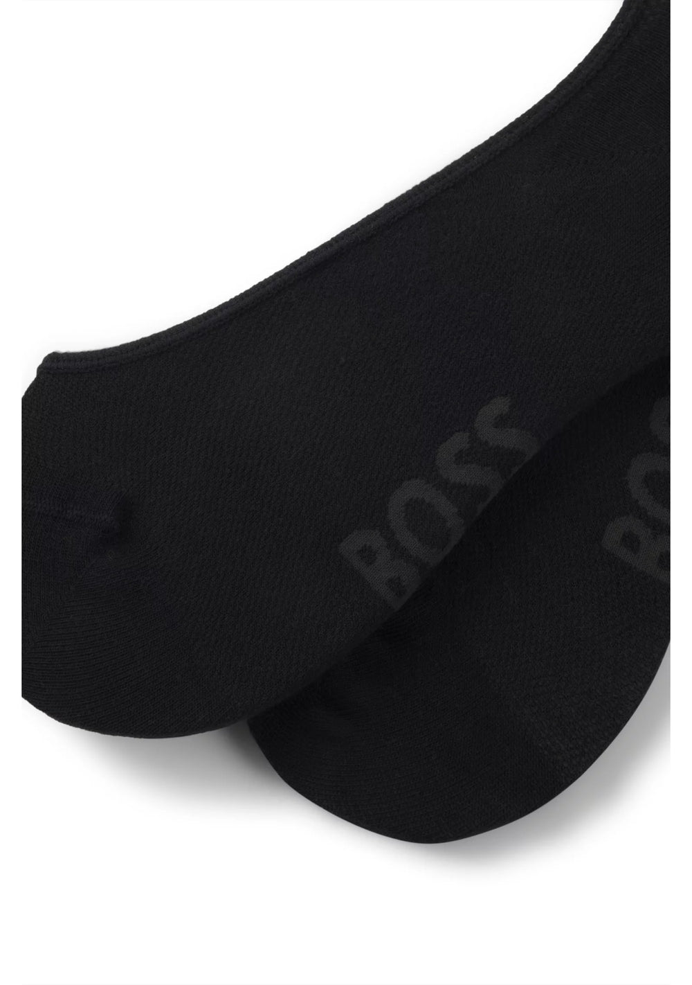 Two-pack of invisible socks in cotton-blend piqué