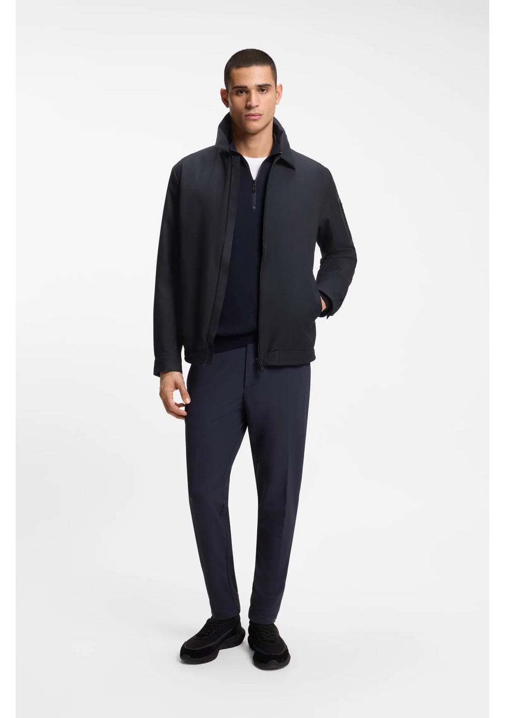 Water-repellent jacket in stretch material