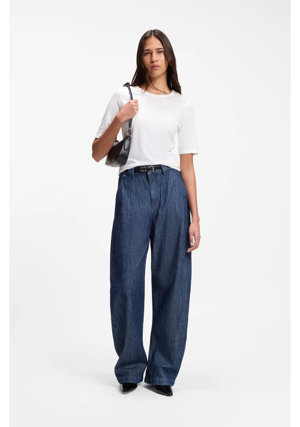 Slim-fit T-shirt in cotton, modal and silk