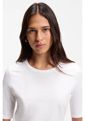 Slim-fit T-shirt in cotton, modal and silk