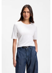 Slim-fit T-shirt in cotton, modal and silk