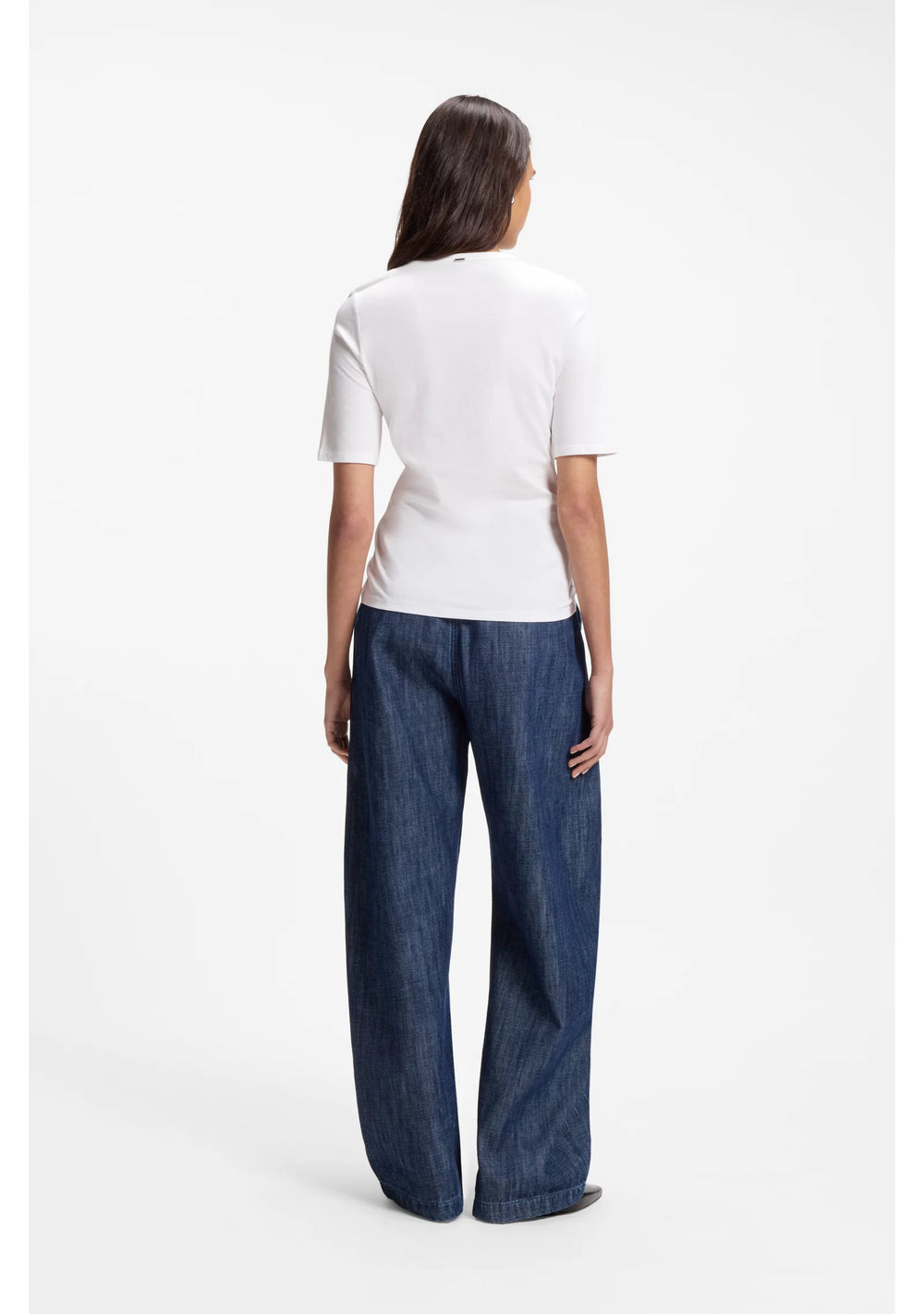 Slim-fit T-shirt in cotton, modal and silk