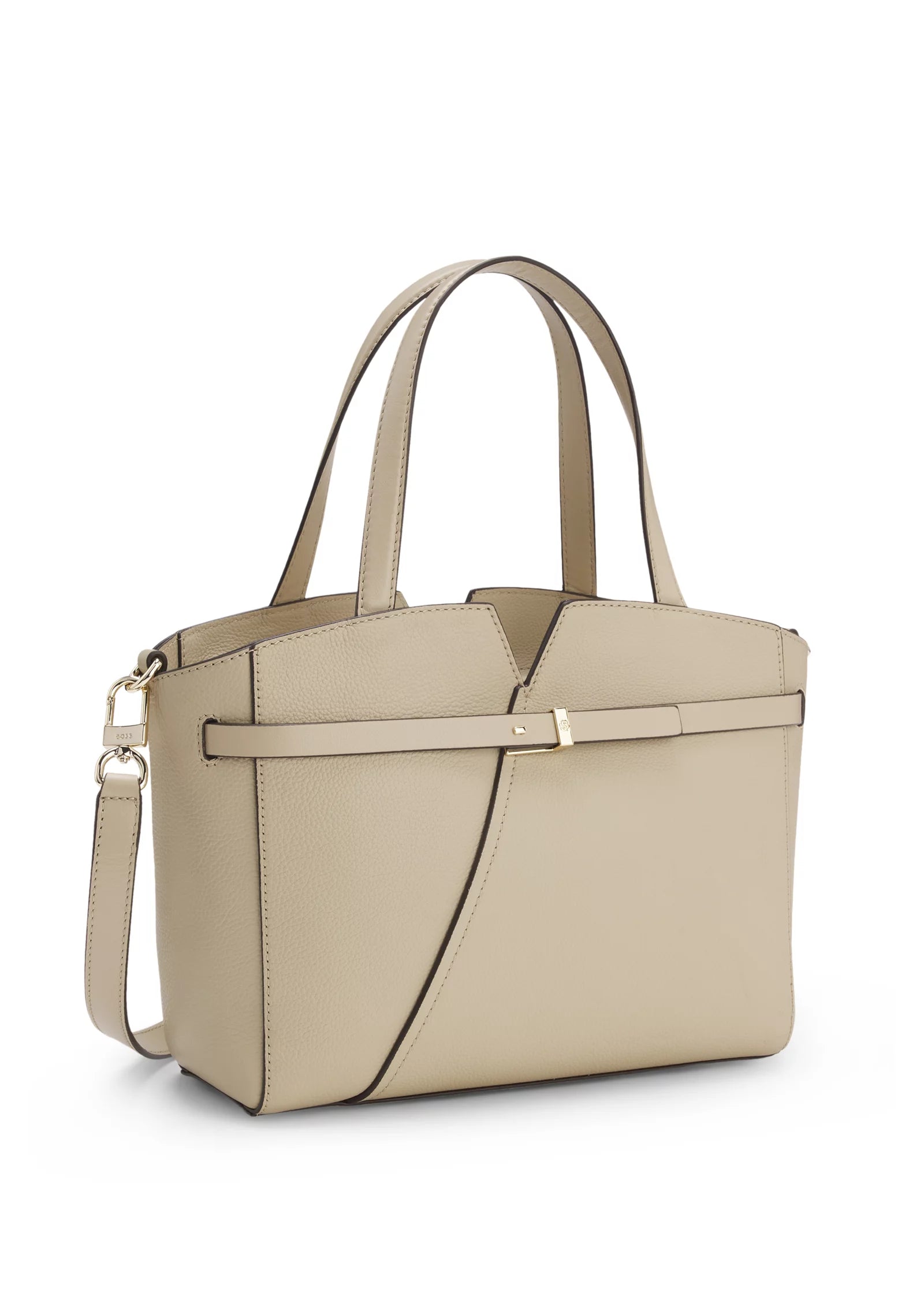 BOSS Revers small leather tote bag with belt detail