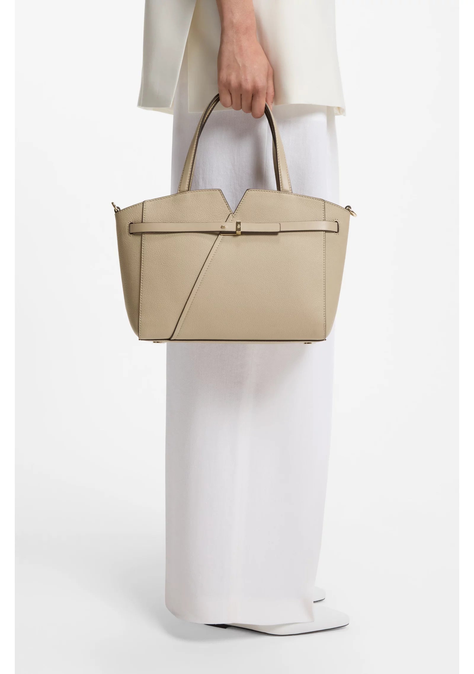 BOSS Revers small leather tote bag with belt detail