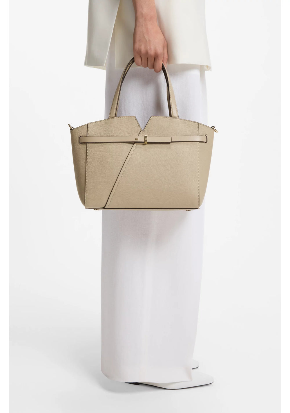 BOSS Revers small leather tote bag with belt detail