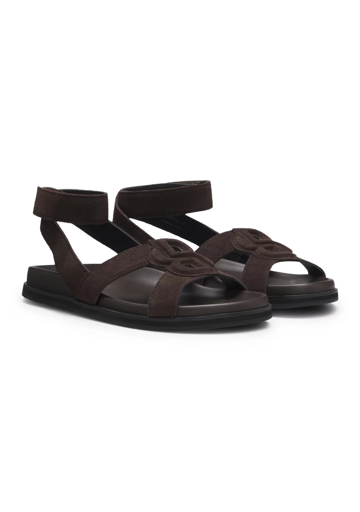 Suede sandals with Double B monogram