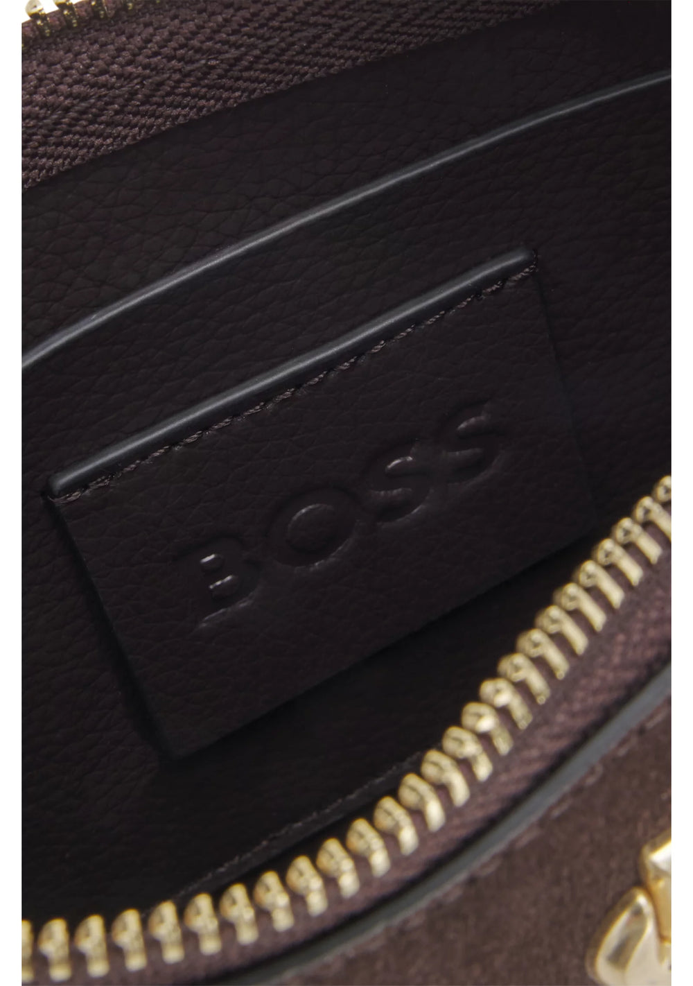 Suede shoulder bag with metallic Double B monogram