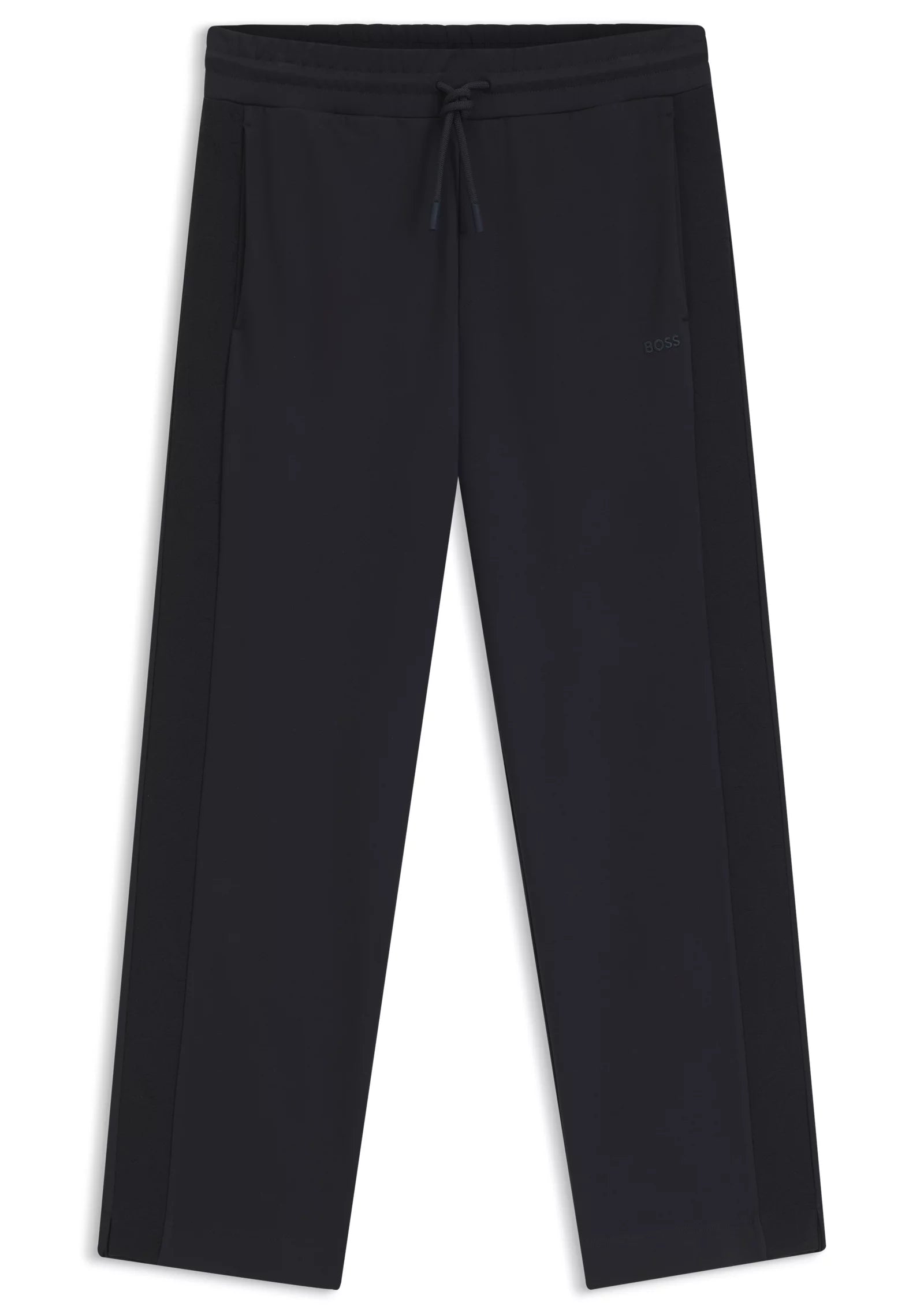 Regular-fit jersey trousers with jacquard tape