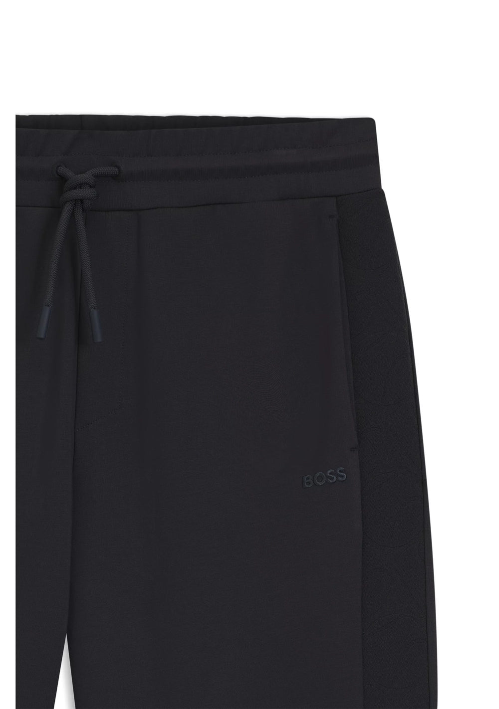 Regular-fit jersey trousers with jacquard tape