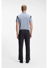 Regular-fit jersey trousers with jacquard tape