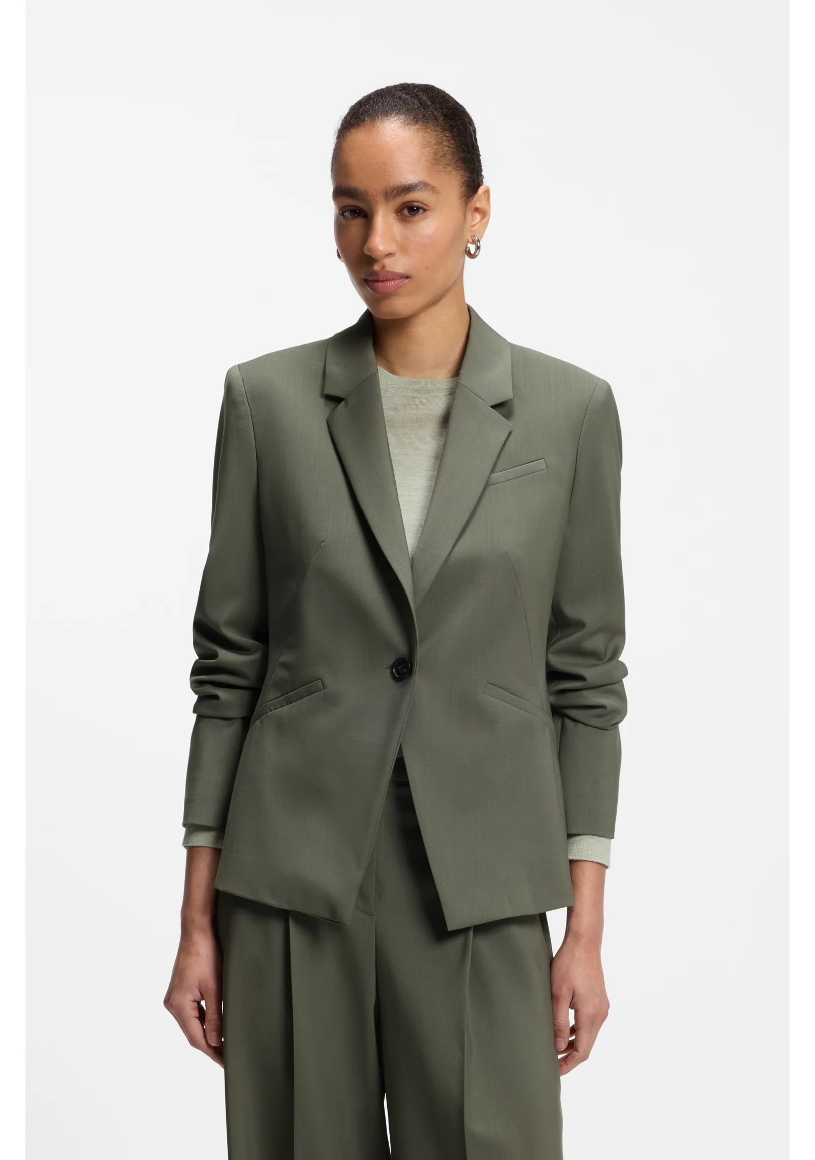 Slim-fit blazer in Italian virgin wool