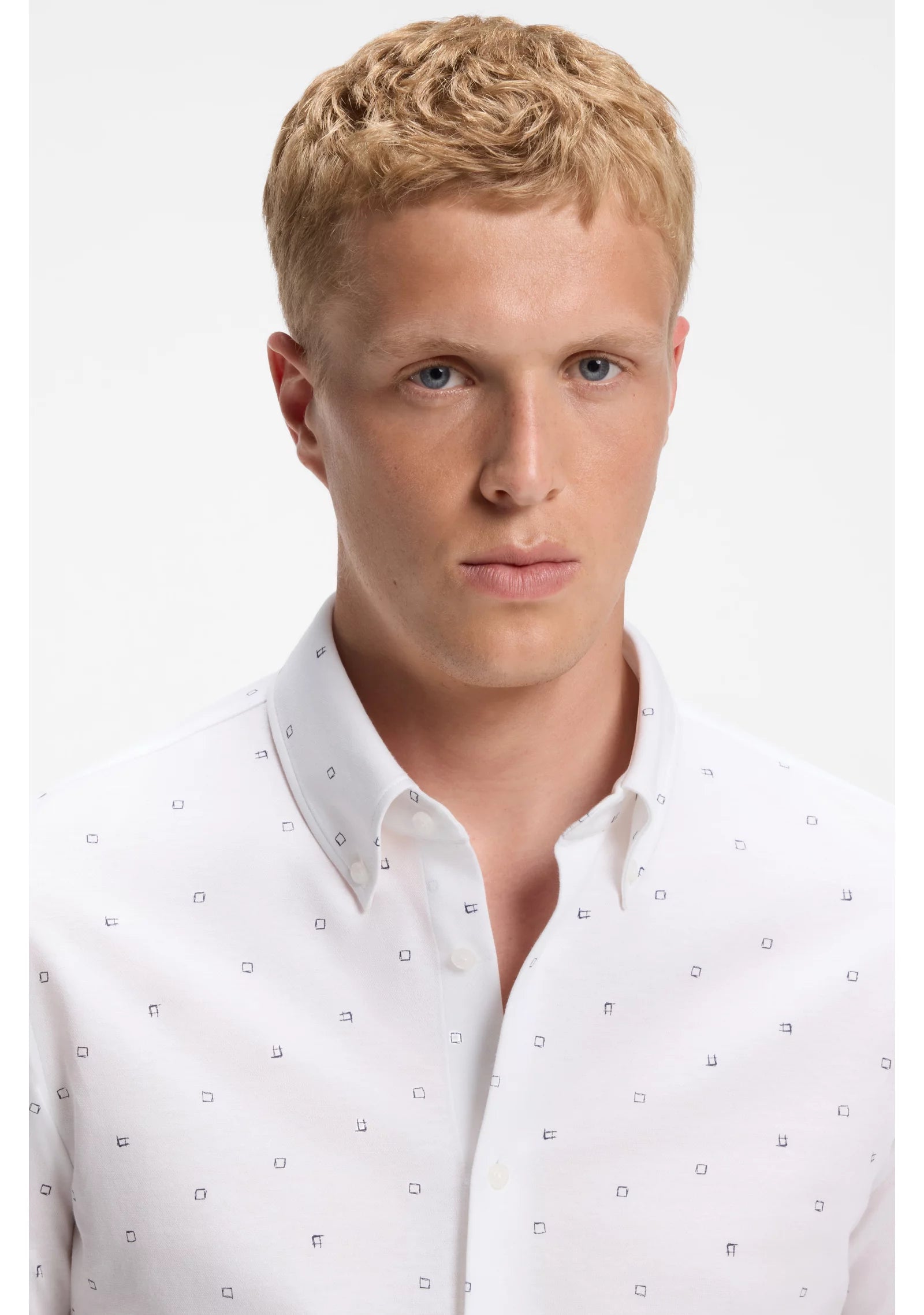 Relaxed-fit shirt in printed cotton jersey