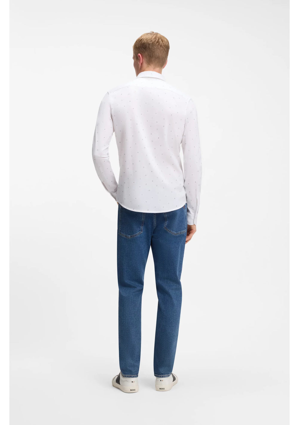 Relaxed-fit shirt in printed cotton jersey