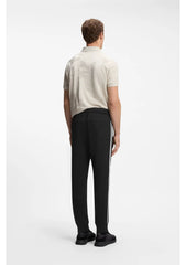 Triangle-jacquard tracksuit bottoms with rubberised logo