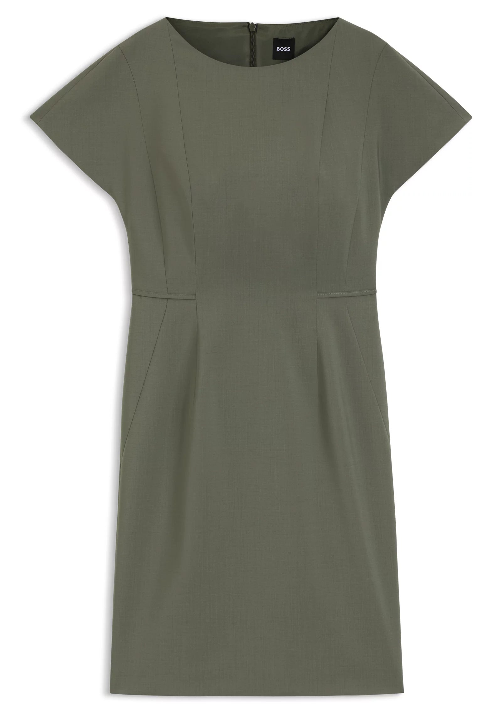 Slim-fit dress in Italian stretch wool
