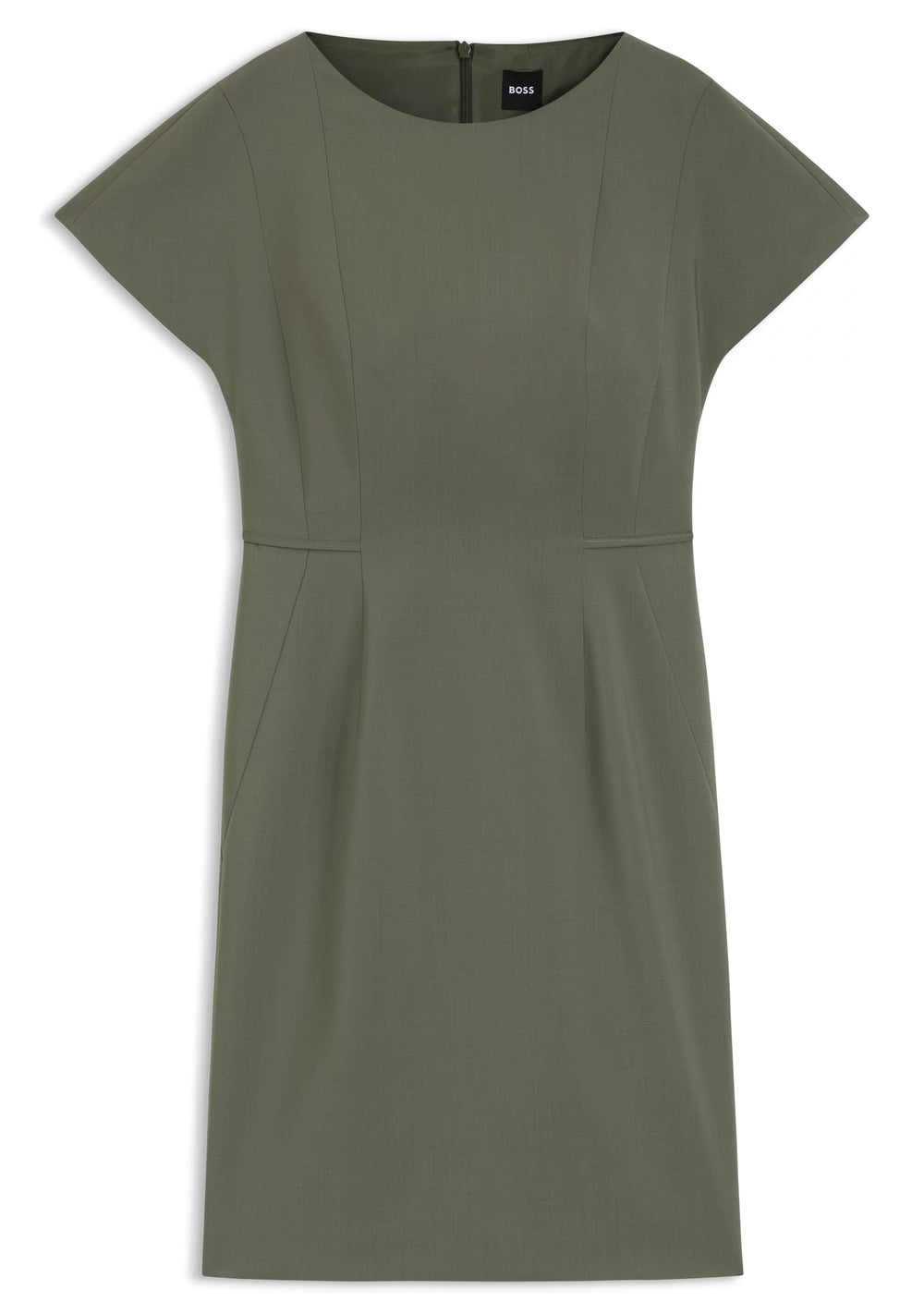 Slim-fit dress in Italian stretch wool