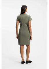 Slim-fit dress in Italian stretch wool