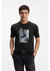 Cotton-jersey T-shirt with graphic artwork