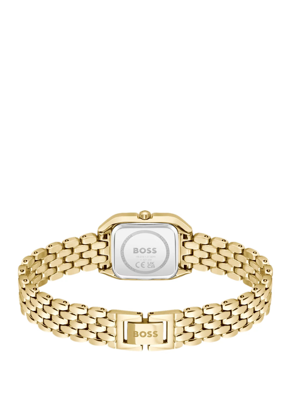 MAE PETITE Gold-effect link-bracelet watch with silver-white dial